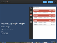Tablet Screenshot of freedomlife.churchonline.org
