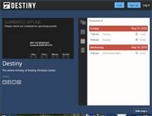 Tablet Screenshot of destinychristian.churchonline.org