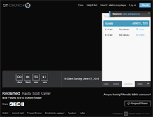 Tablet Screenshot of gtlive.churchonline.org